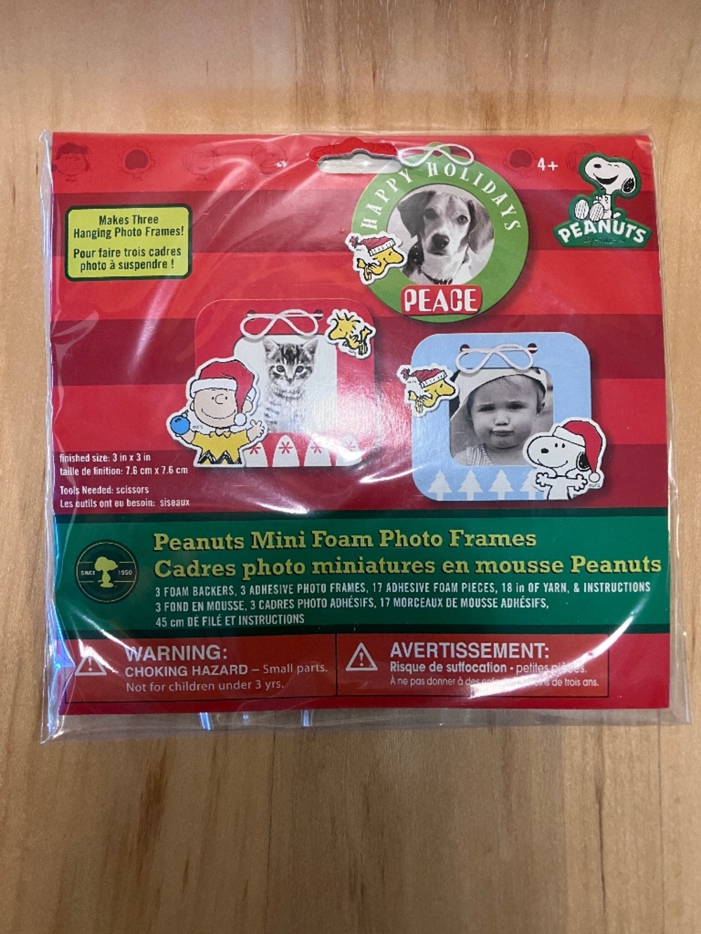 Peanuts Mini Christmas Foam Photo Frames Craft Kit
